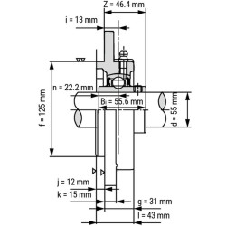 یاتاقان UCFC 211 با شفت 55 میلی متر