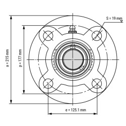 یاتاقان UCFC 214 با شفت 70 میلی متر