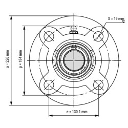 یاتاقان UCFC 215 با شفت 75 میلی متر