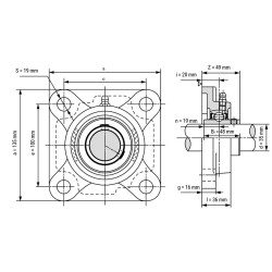 یاتاقان UCF 307 با شفت 35 میلی متر