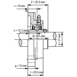 یاتاقان UCF 203 با شفت 17 میلی متر