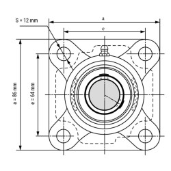 یاتاقان UCF 204 با شفت 20 میلی متر