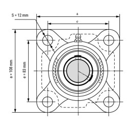 یاتاقان UCF 206 با شفت 30 میلی متر