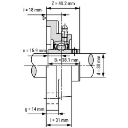 یاتاقان UCF 206 با شفت 30 میلی متر