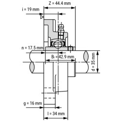 یاتاقان UCF 207 با شفت 35 میلی متر