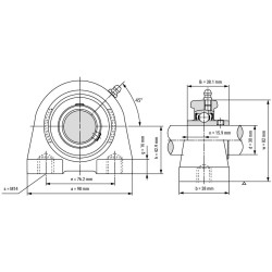 یاتاقان UCPW 206 M14 با شفت 30 میلی متر