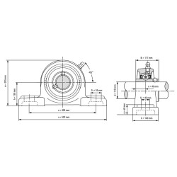 یاتاقان UCP 322 با شفت 110 میلی متر