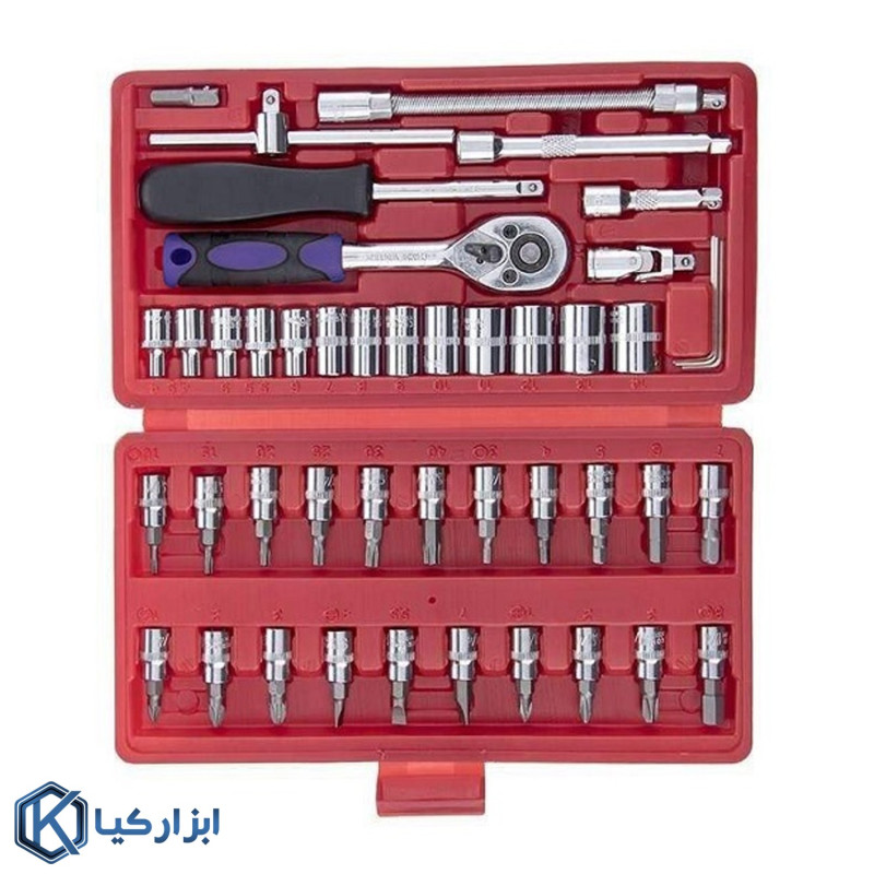 مجموعه 46 عددی آچار بکس اسرانوی مدل A1-X04605 مجموعه 46 عددی آچار بکس اسرانوی مدل A1-X04605