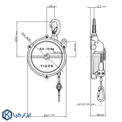 بالانسر فنری تیگون 0.5 تا 1.5 کیلوگرم مدل TW-0