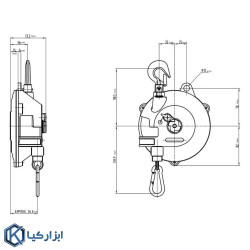 بالانسر فنری تیگون 1 تا 3 کیلوگرم مدل TW-3