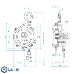 بالانسر فنری تیگون 15 تا 22 کیلوگرم مدل TW-22