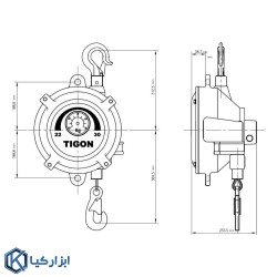 بالانسر فنری تیگون 22 تا 30 کیلوگرم مدل TW-30