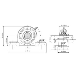 یاتاقان P208 آساهی با شفت 40 میلی متر