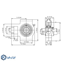 یاتاقان UCT 202 با شفت 15 میلی متر