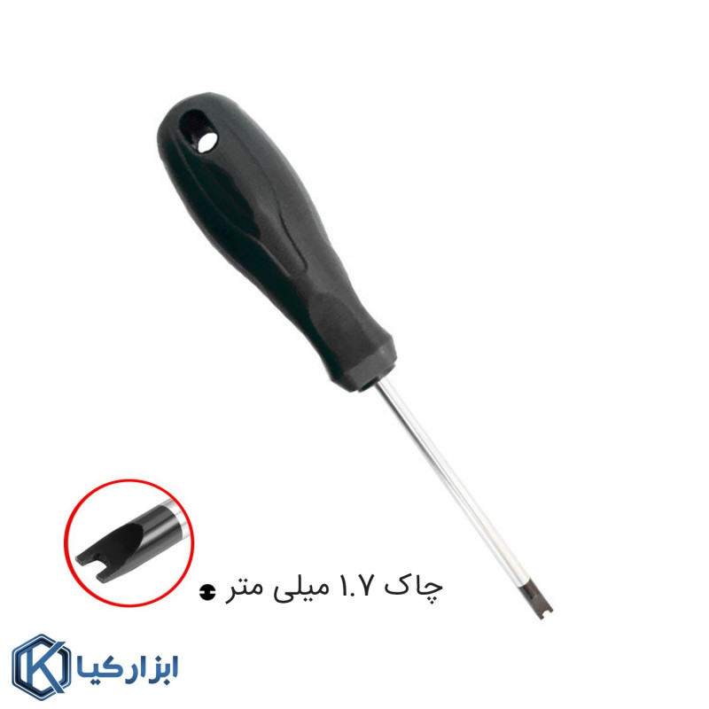 پیچ گوشتی دوسو چاکدار بول هد سایز 1.7