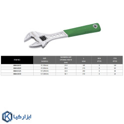 آچار فرانسه تاپ تول مدل AMAA3830 سایز 12 اینچ