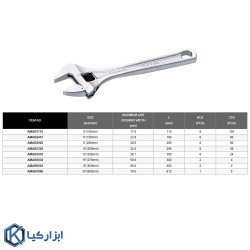 آچار فرانسه تاپ تول مدل AMAB1710 سایز 4 اینچ