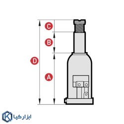 جک روغنی تلسکوپی 2 تن مگا مدل BRT2