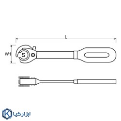 آچار یکسر جغجغه دهان باز سایز 12 لیکوتا مدل ARW-62M12