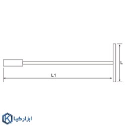 آچار شمع 16 میلیمتر دسته دار 30 سانت لیکوتا مدل ABR-130016