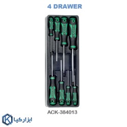 جعبه ابزار چرخدار 7 کشو با ابزار (377 پارچه) لیکوتا مدل AWX-2603BTSK02