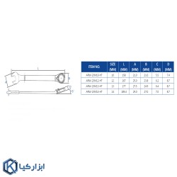 ست آچار یکسر جغجغه  4 عددی لیکوتا مدل ARW-23MK01