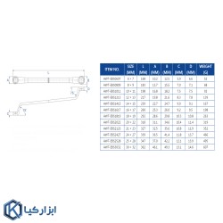 ست آچار دو سر رینگ 12 عددی لیکوتا مدل AWT-EBSK02