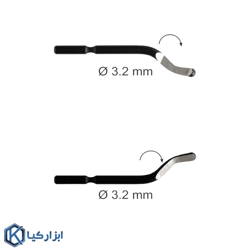 تیغ پلیسه گیر اینورسال براده مارپیچ دنباله 3.2 میلیمتر مدل C-10 برند CP GRAT-EX