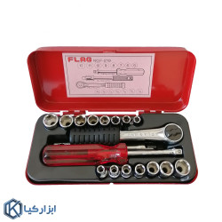 مجموعه 18 عددی آچار و سری بکس فلگ مدل F-219