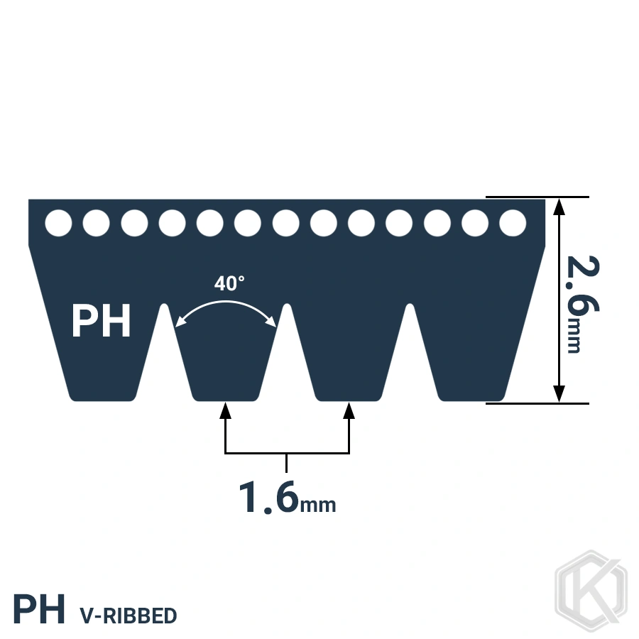 شمای فنی تسمه PH-389