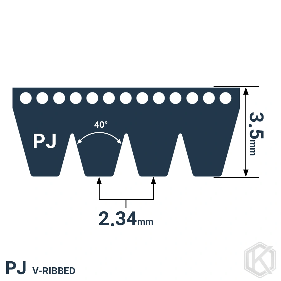 شمای فنی تسمه PJ-444