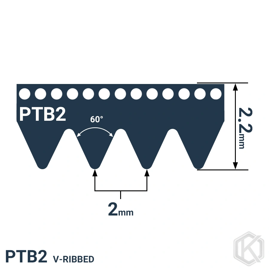 شمای فنی تسمه PTB2-156