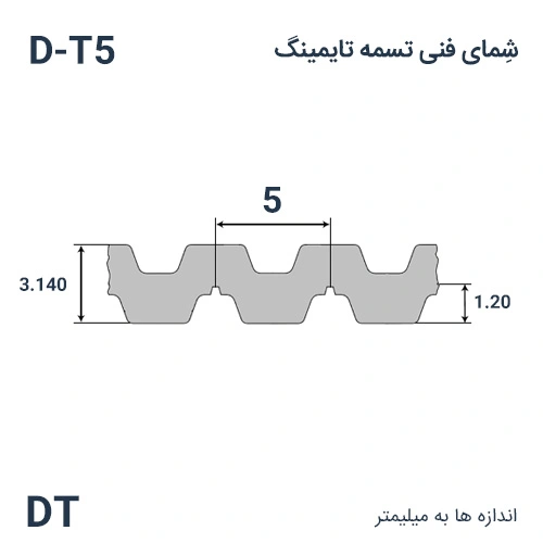 شمای فنی تسمه DT5-815