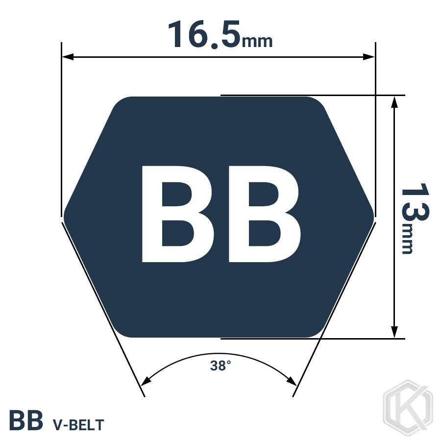 شمای فنی تسمه BB120