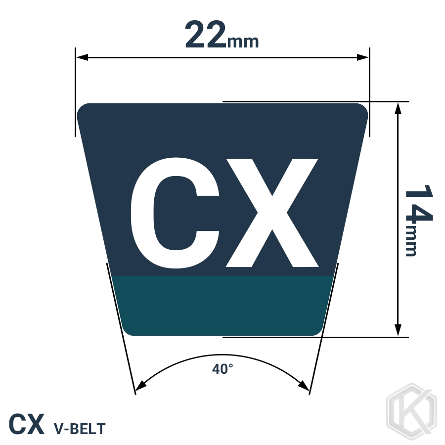 شمای فنی تسمه CX85