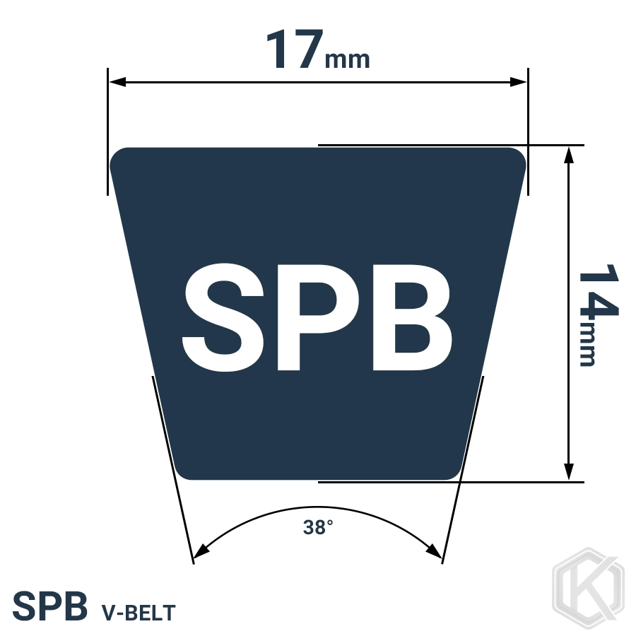 شمای فنی تسمه SPB3320