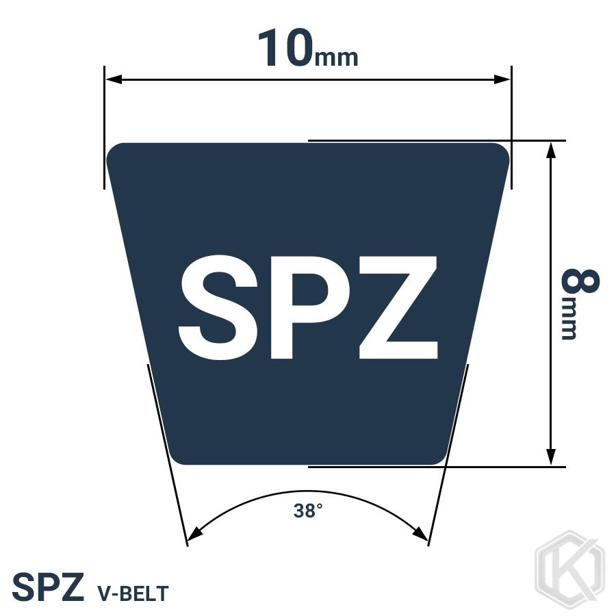 شمای فنی تسمه SPZ1147