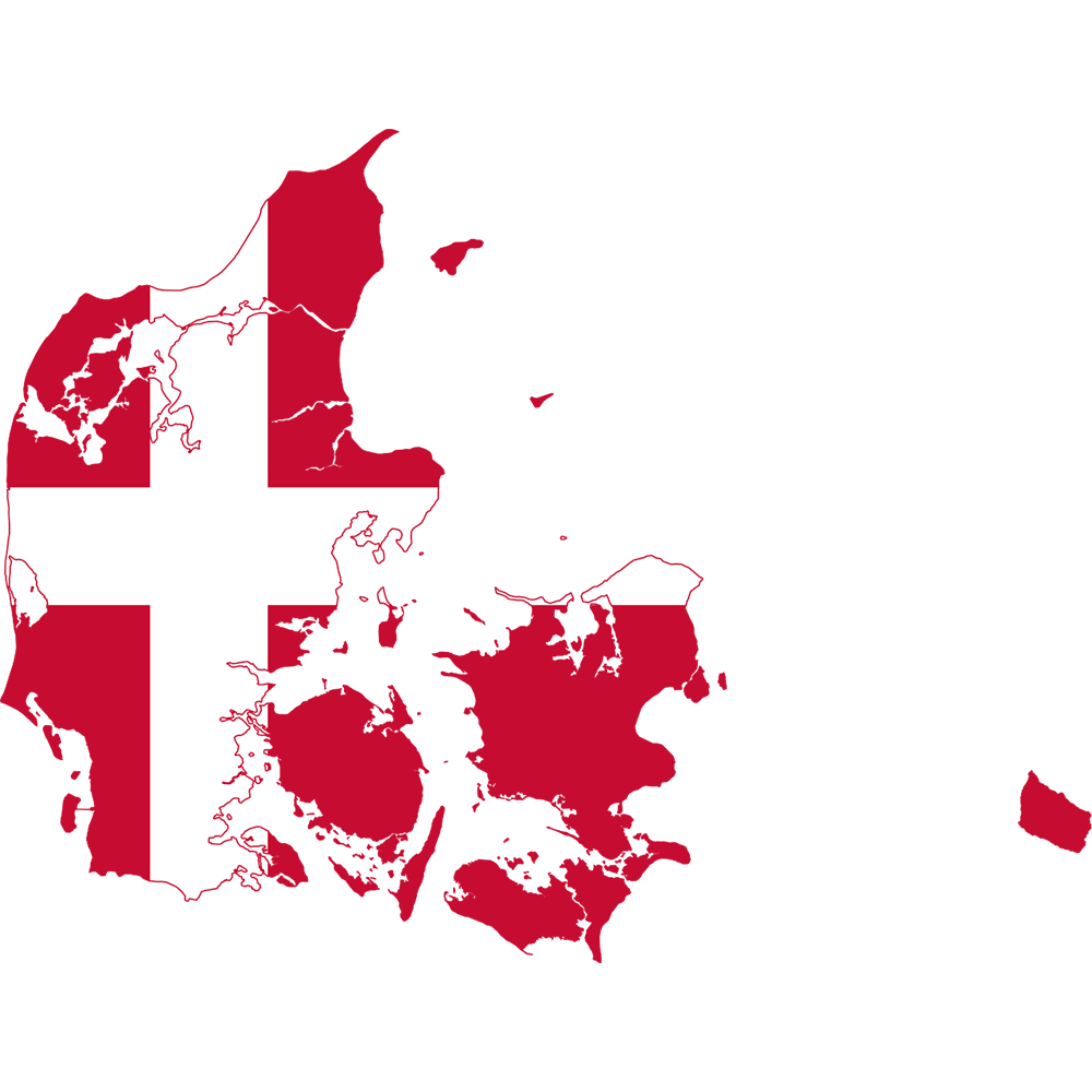 نقشه کشور دانمارک